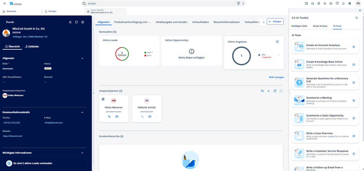 AI Tools in der SAP Service Cloud V2